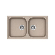 SCHOCK FOMN200A58 LAVELLO DA INCASSO 2 VASCHE 86x50 CM COLORE AVENA - PROMO