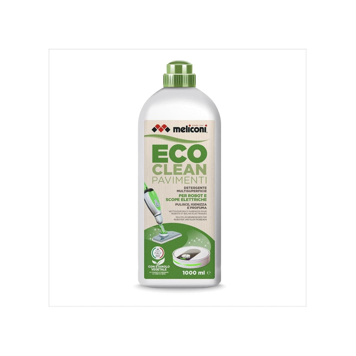 Meliconi ECO CLEAN Detergente multisuperficie per Robot, Scope e Lavapavimenti - 621029