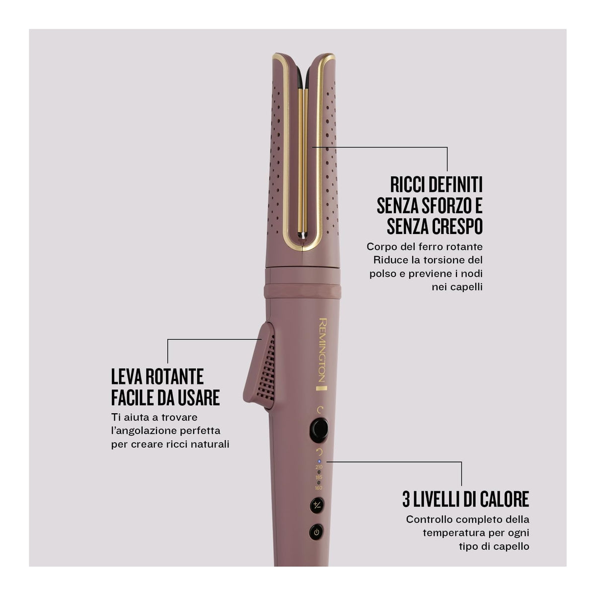 REMINGTON AIRVive Ferro Arricciacapelli Rotante destra e sinistra - CI8930