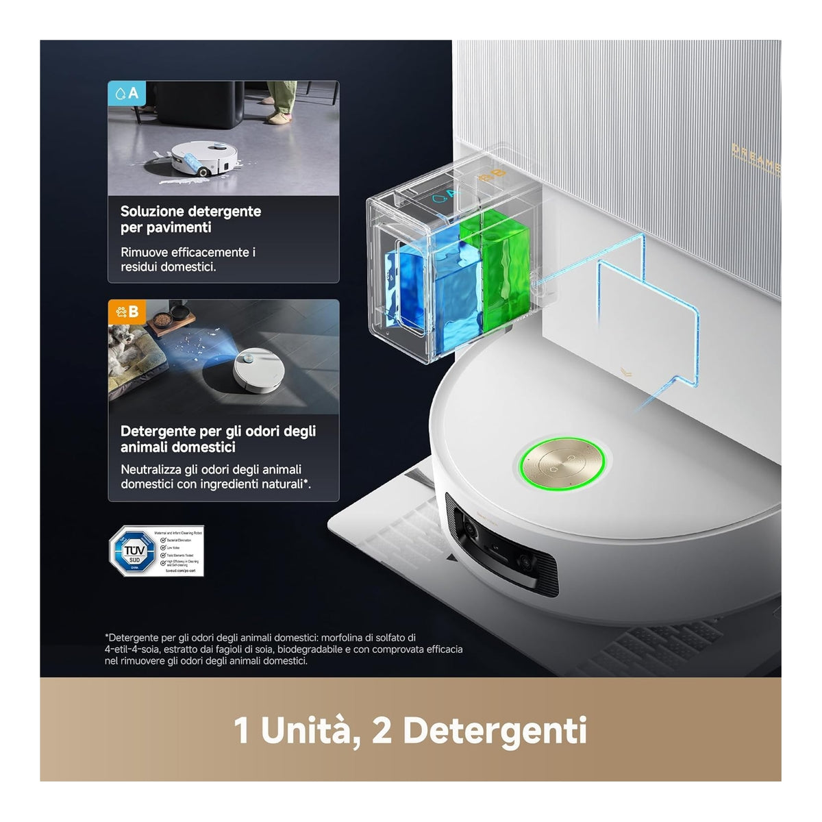Dreame AQUA10ULTRAROLLERCOMPLETEWH Robot Aspira e Lava Aqua10 Ultra Roller Complete