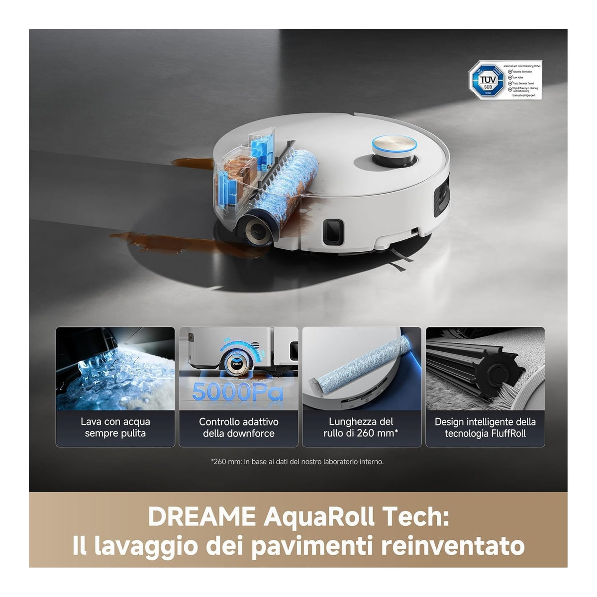 Dreame AQUA10ULTRAROLLERCOMPLETEWH Robot Aspira e Lava Aqua10 Ultra Roller Complete