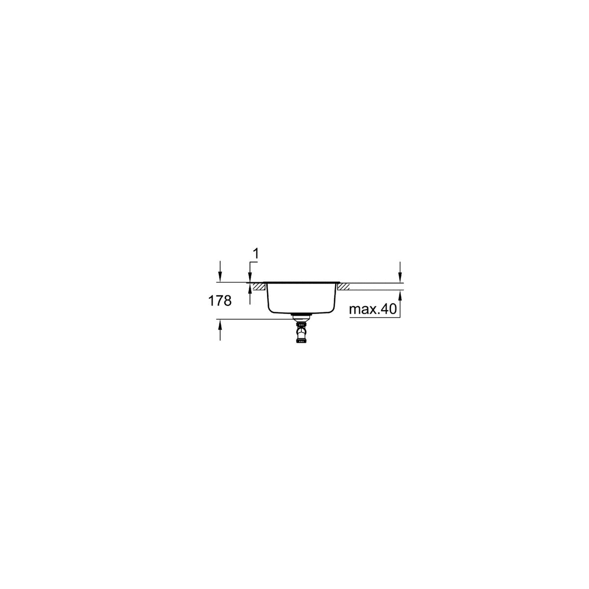GROHE K200 31720SD0 Lavello rotondo 39cm - Inox