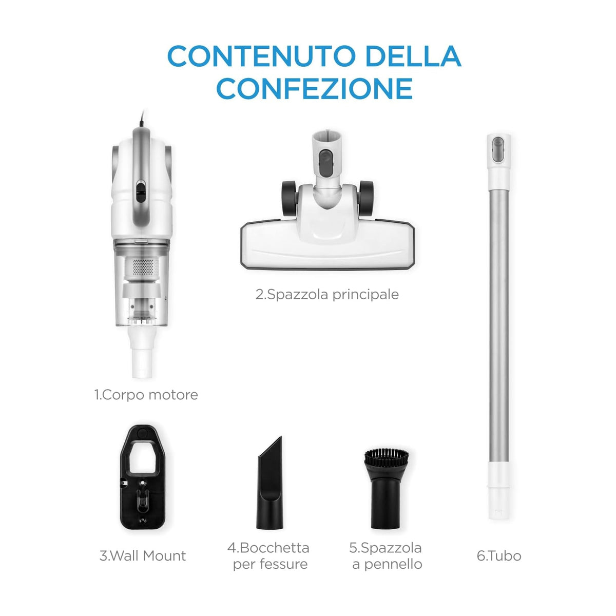 Midea MCS2045IT Scopa elettrica con filo senza sacchetto 0,45lt