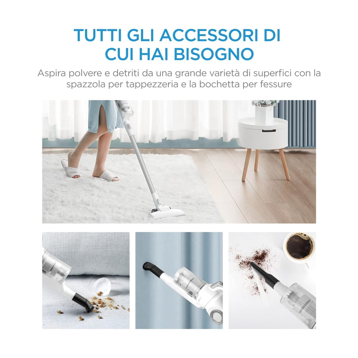 Midea MCS2045IT Scopa elettrica con filo senza sacchetto 0,45lt