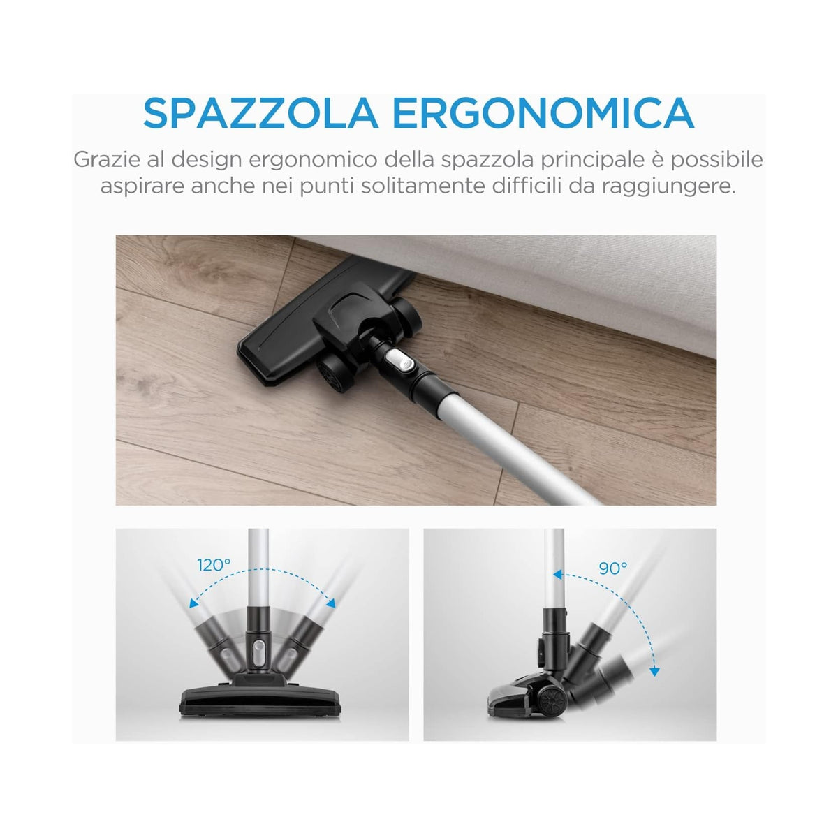 Midea MCS2045BR Scopa elettrica con filo senza sacchetto 0,45lt