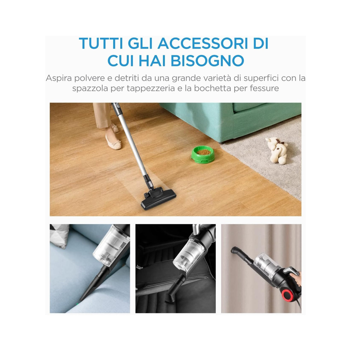 Midea MCS2045BR Scopa elettrica con filo senza sacchetto 0,45lt