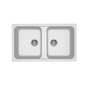 ELLECI LG245068 LAVELLO 2 VASCHE 86x50 IN GRANITEK BIANCO