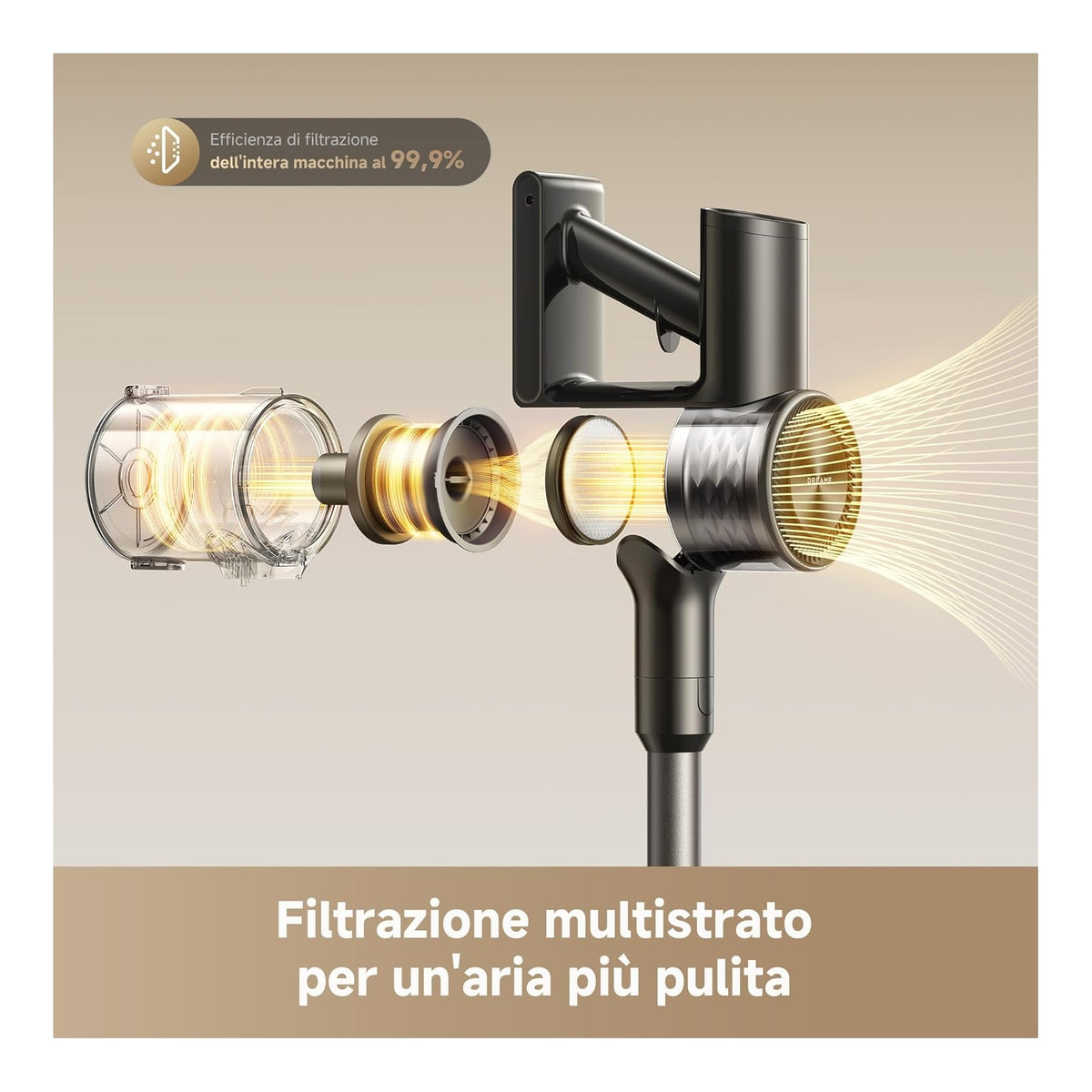 DREAME R10S LITE Scopa elettrica senza Fili con Luce Led