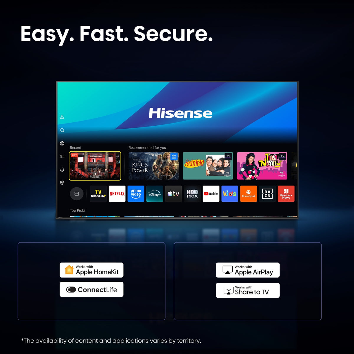 Hisense 32A49S Smart TV LED 32'' HD Ready VIDAA classe F