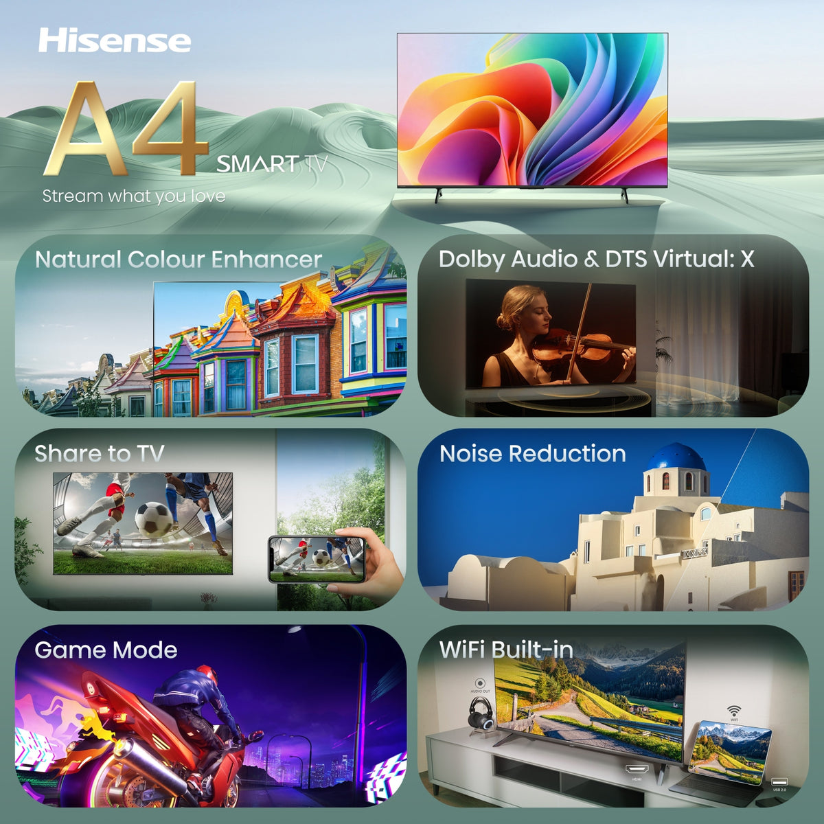 Hisense 40A49S Smart TV LED 40'' Full HD VIDAA classe F