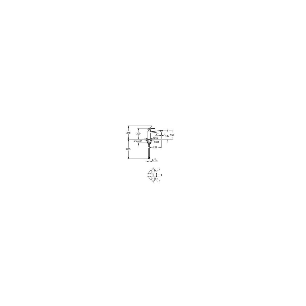 GROHE 30617000 Miscelatore monocomando sottofinestra per lavello cucina