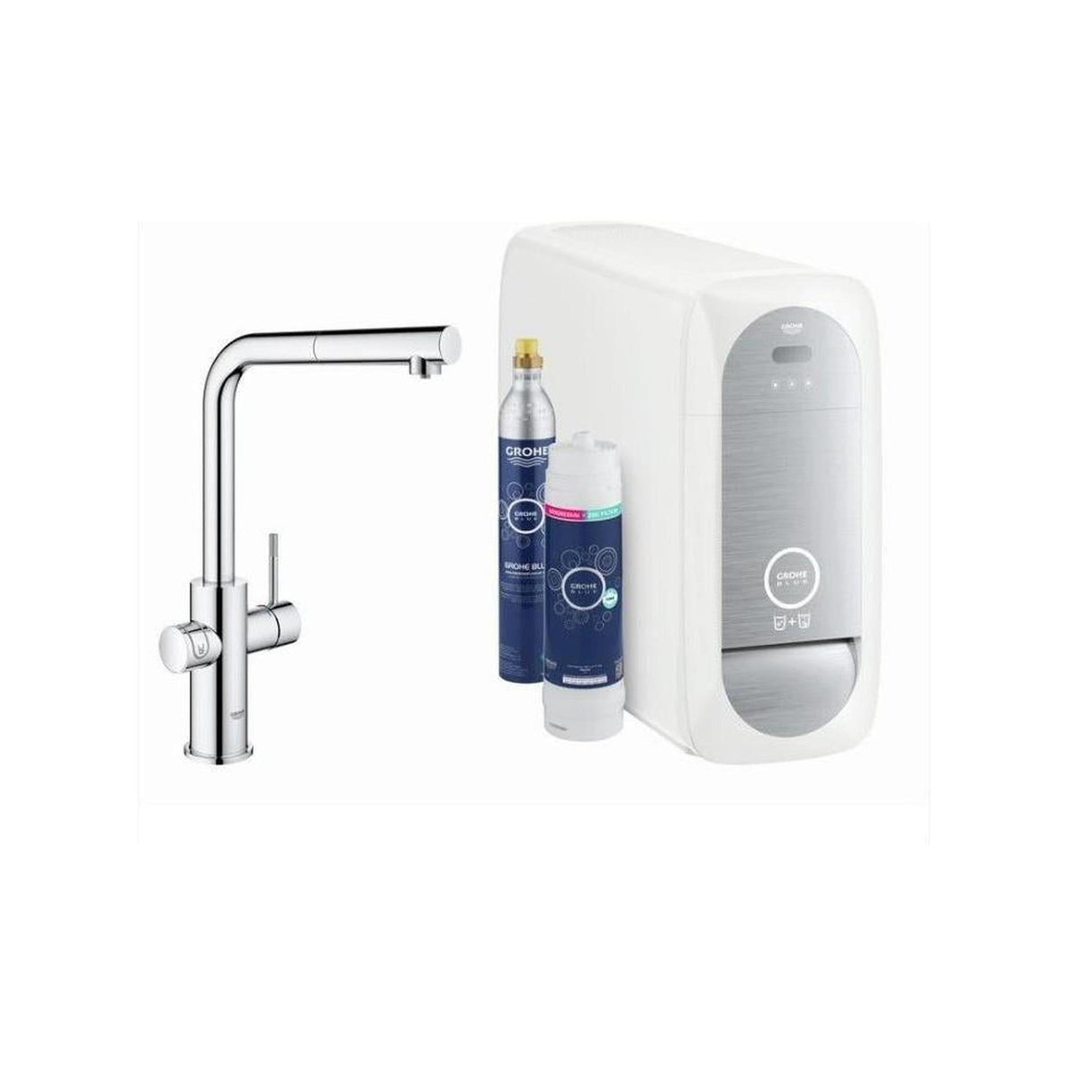 GROHE 120833 Blue Home Starter kit Miscelatore filtrante con doccetta estraibile - Cromo