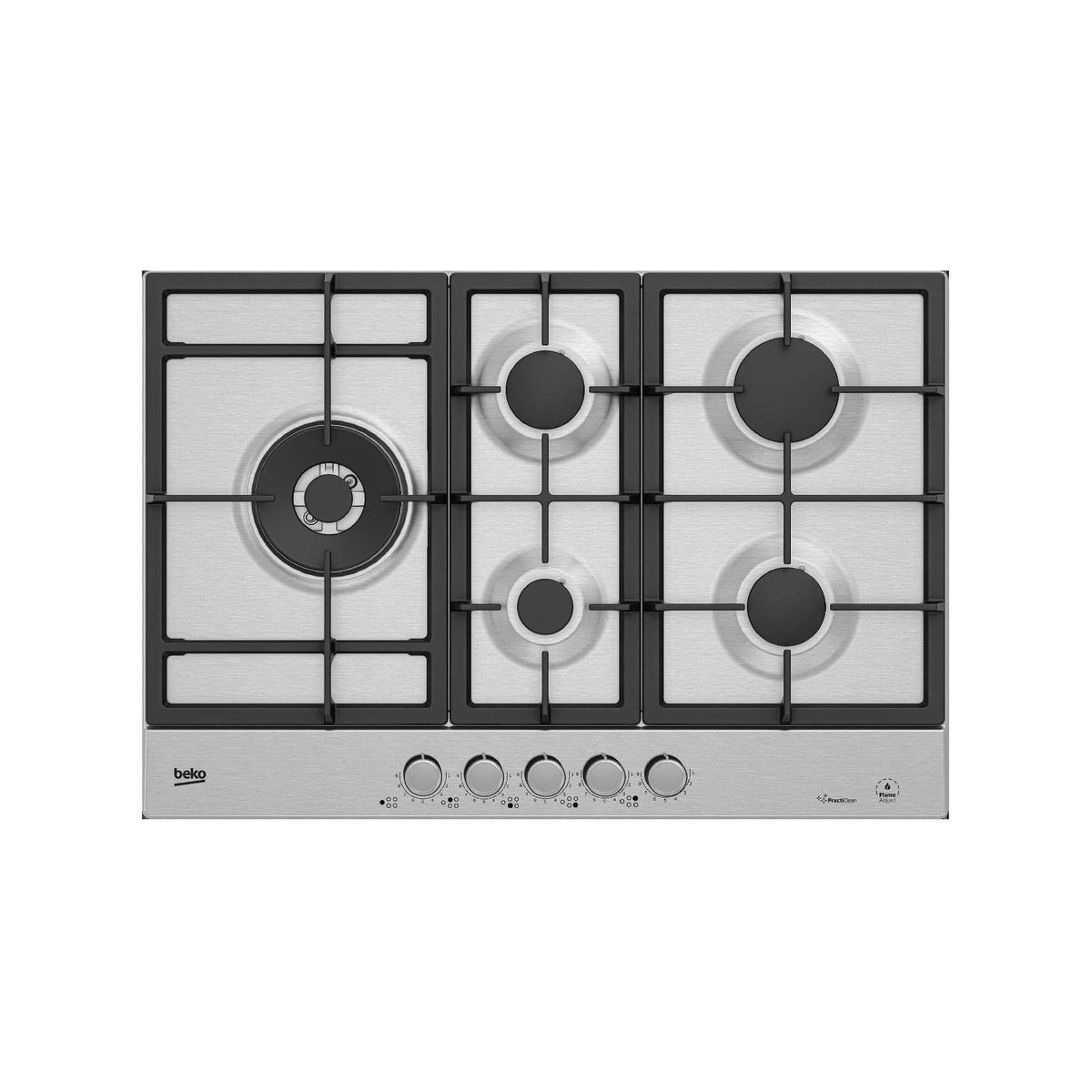 BEKO HIAL75226SXE PIANO COTTURA DA INCASSO 75CM 5 FUOCHI A GAS INOX