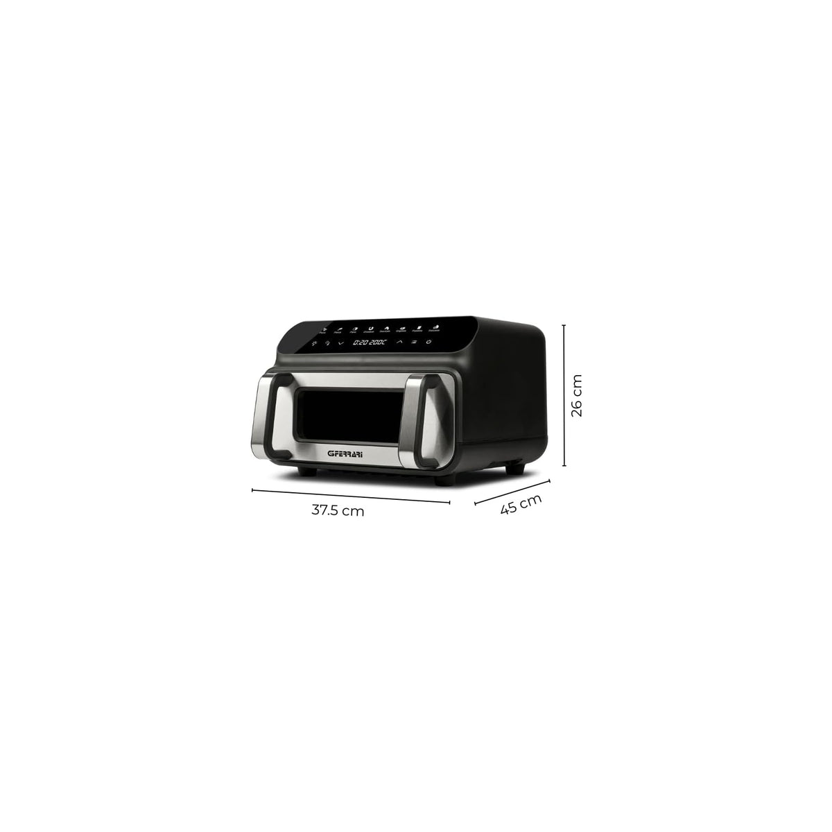 G3 Ferrari G10181 Friggisano BBQ Friggitrice ad aria + BBQ 10L 2000W 8 Programmi