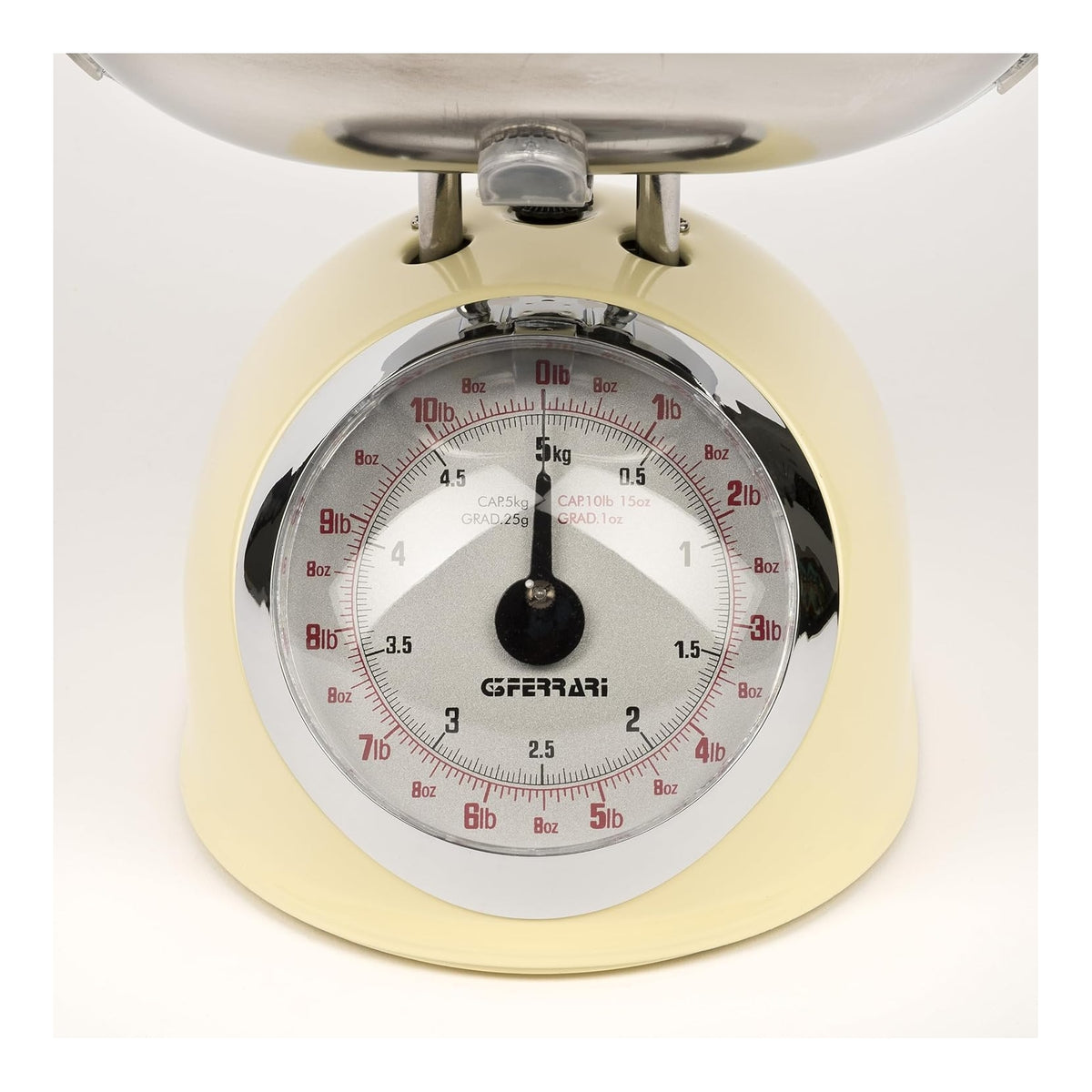 G3 Ferrari G20003 Bilancia meccanica da cucina Aska, 25g/5 kg - Panna