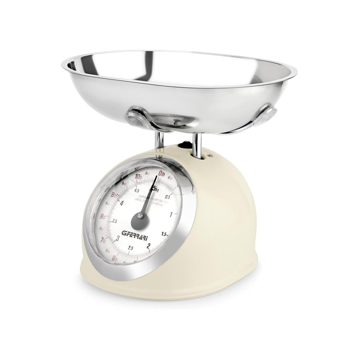 G3 Ferrari G20003 Bilancia meccanica da cucina Aska, 25g/5 kg - Panna