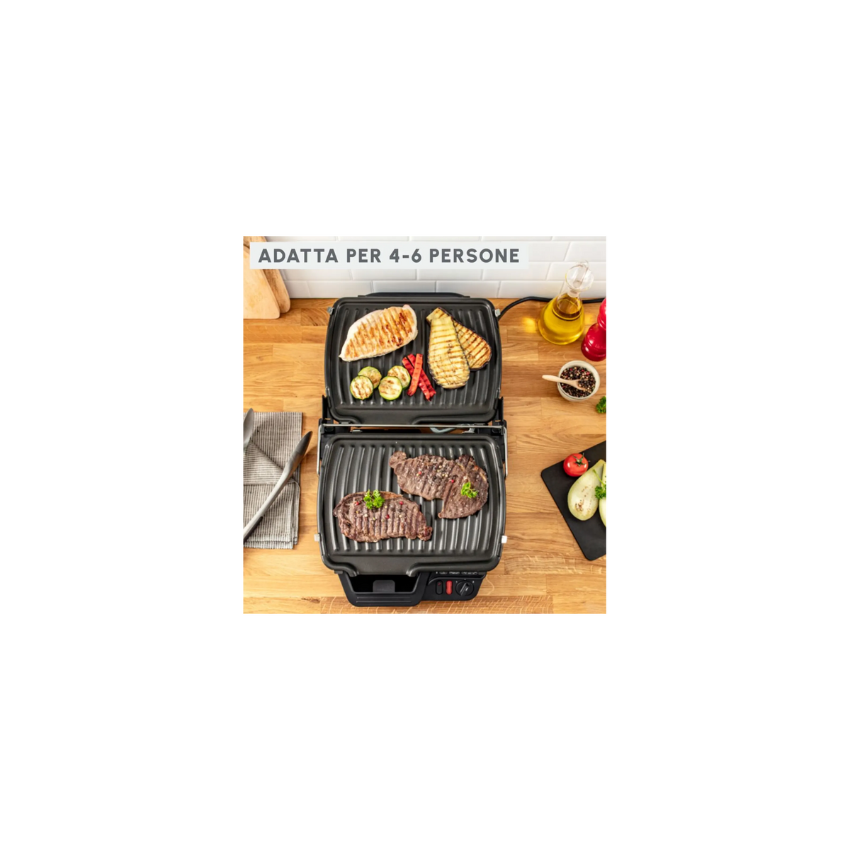 MOULINEX GI3060 BISTECCHIERA ELETTRICA 2000W NERO/SILVER