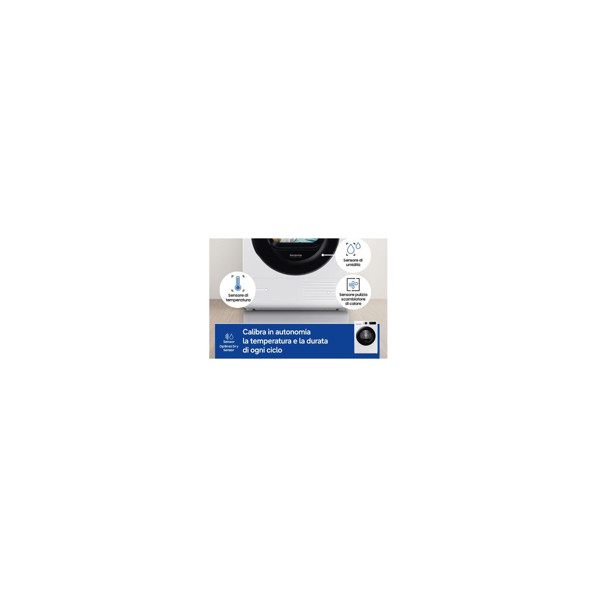 SAMSUNG DV80DG52B0AEET Asciugatrice 8Kg Pompa di Calore Wi-Fi Classe C