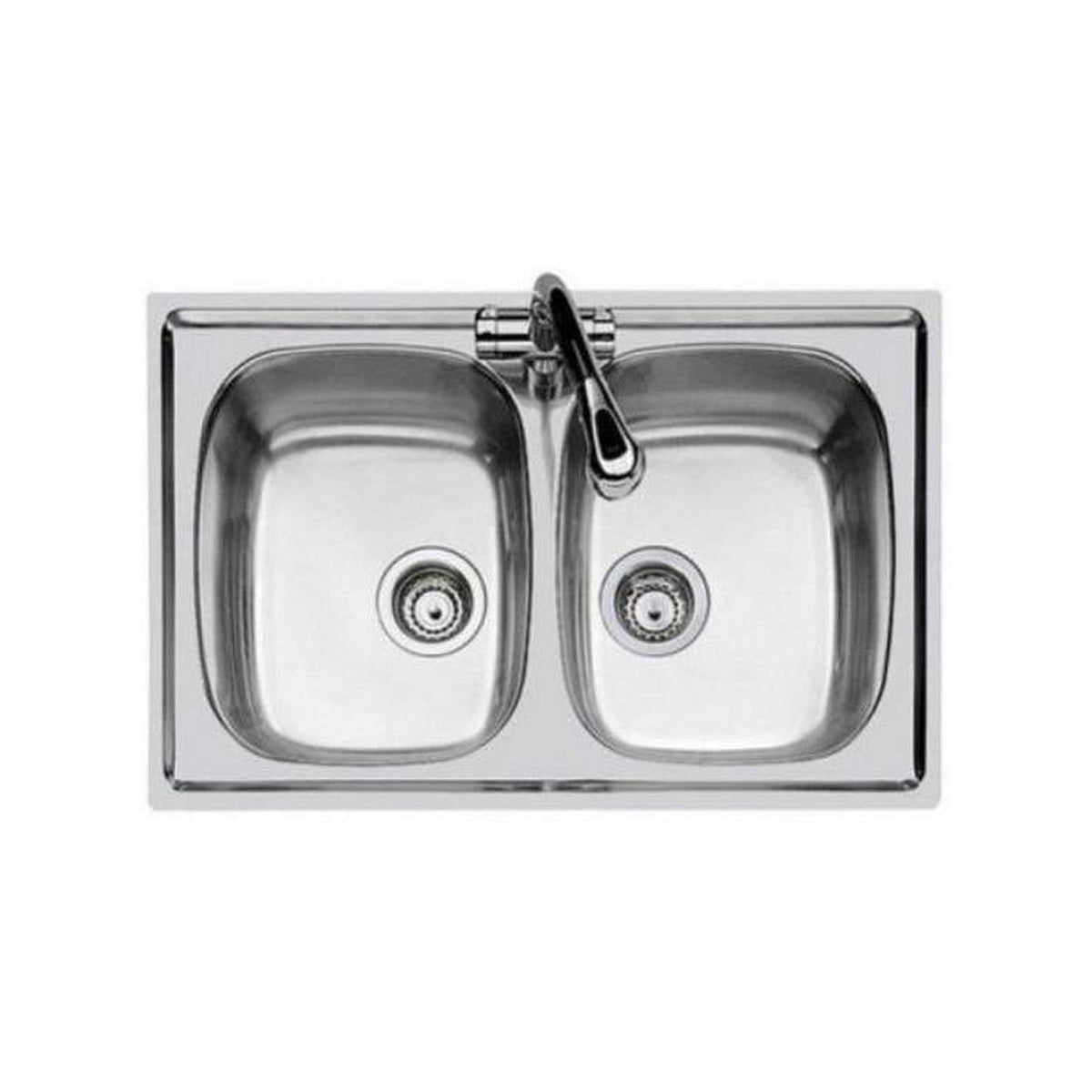 OUTLET FOSTER PROMO CONTRACT S1000 1279560 LAVELLO 2 VASCHE 80X50CM IN ACCIAIO INOX - CON DIFETTI