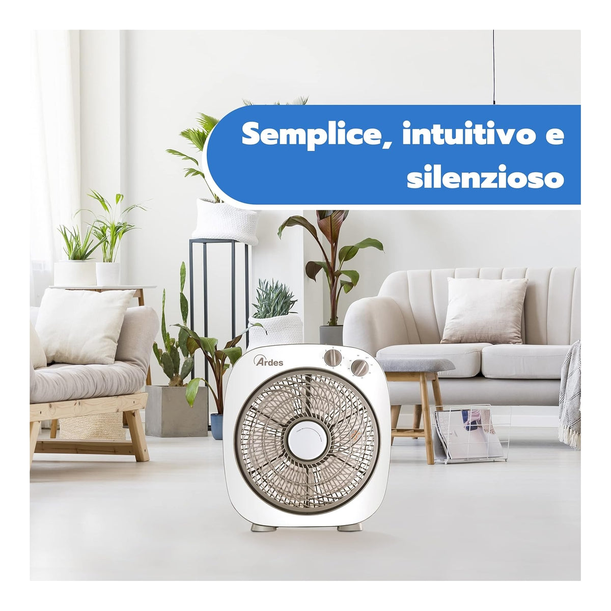 Ardes FLOOR 26 Ventilatore portatile da Pavimento o Tavolo 45W 26cm - ARD5B24