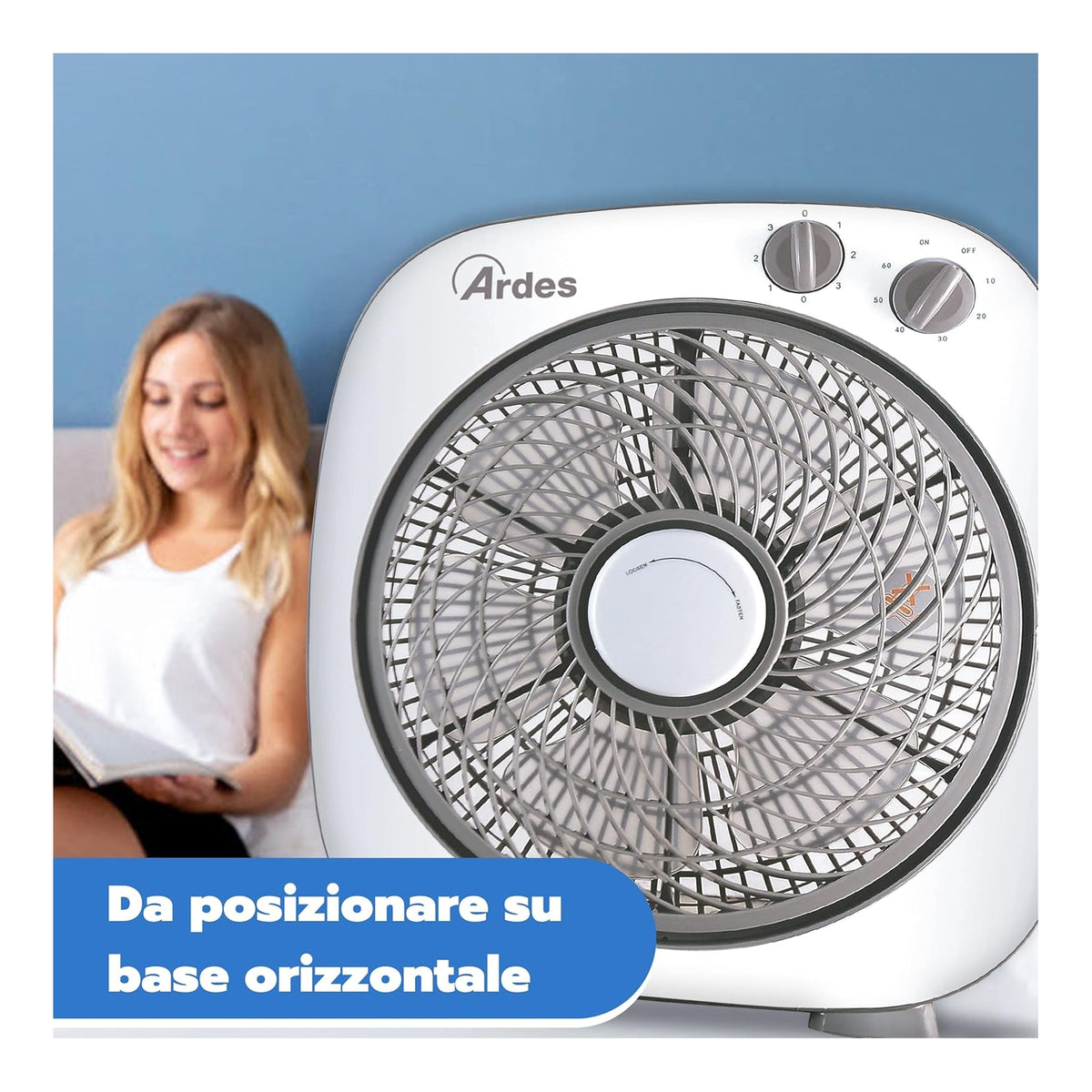 Ardes FLOOR 26 Ventilatore portatile da Pavimento o Tavolo 45W 26cm - ARD5B24