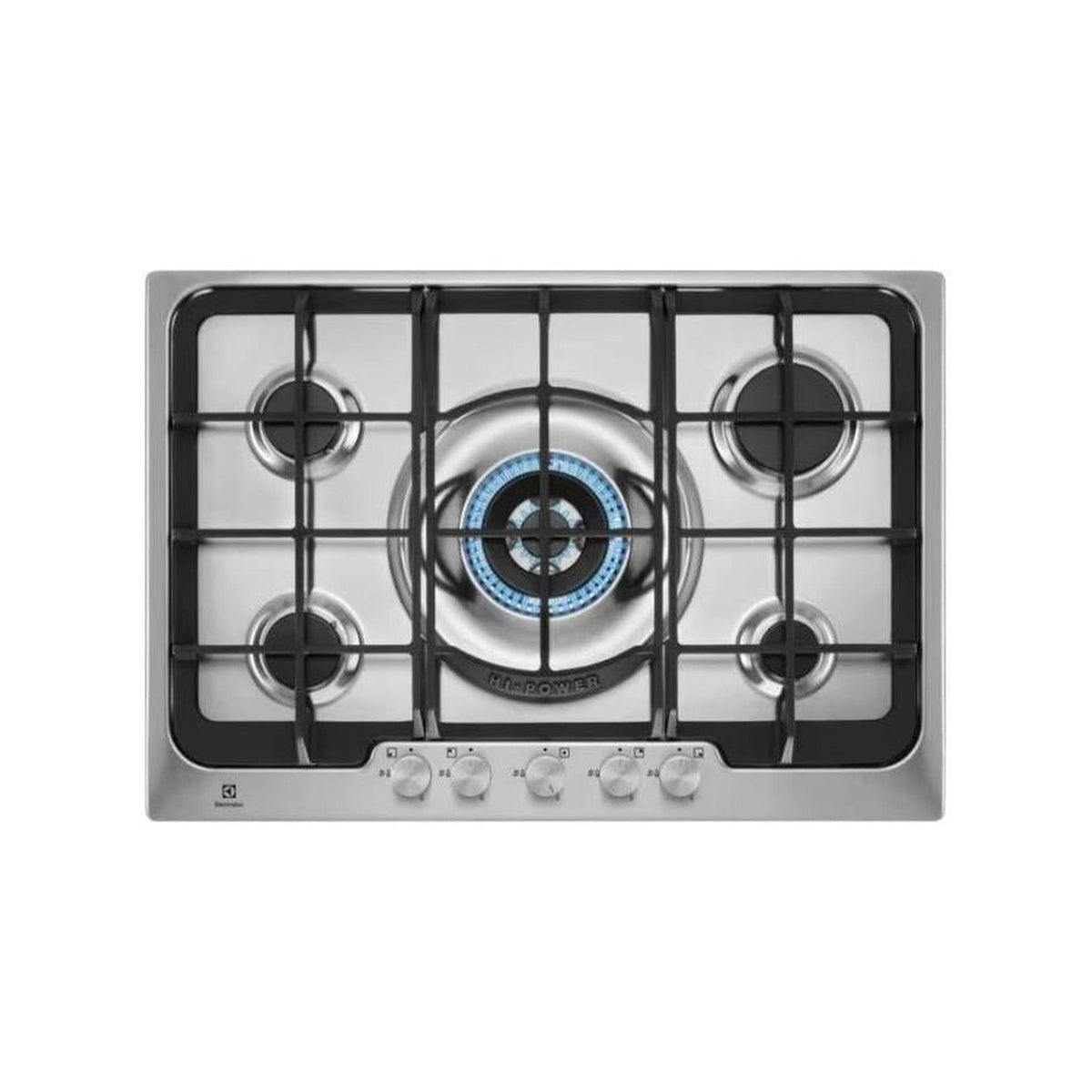 Electrolux PX750UOV Piano cottura a gas 75cm 5 Fuochi Wok 4kW - Inox