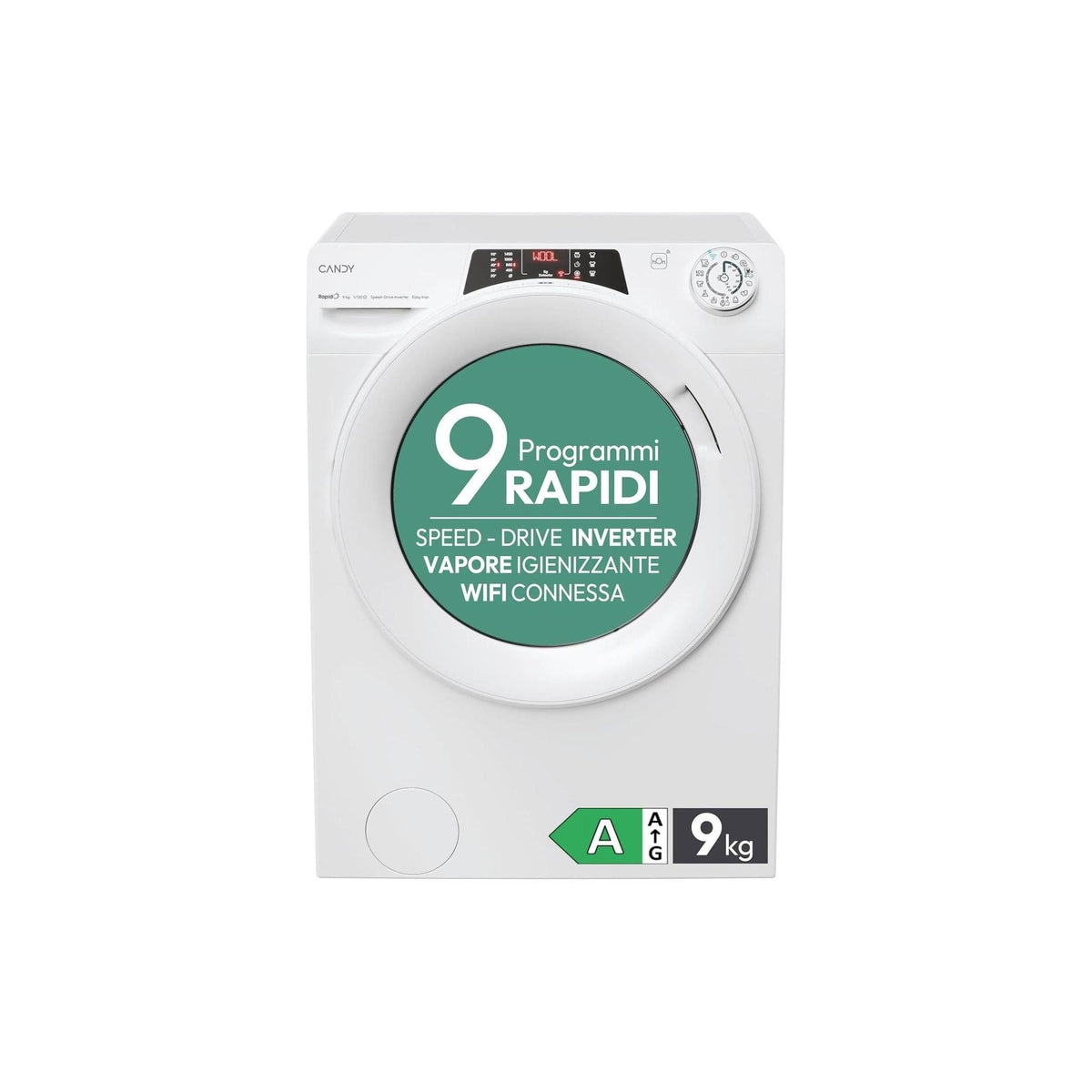 CANDY RO 1294DWMT/1-S Lavatrice 9Kg 1200 giri Inverter Vapore Wifi Classe A