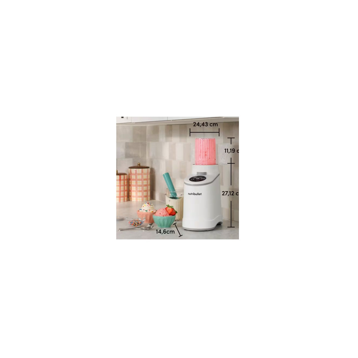Nutribullet NBD0503W Chill Gelatiera 5 programmi 3 Cestelli
