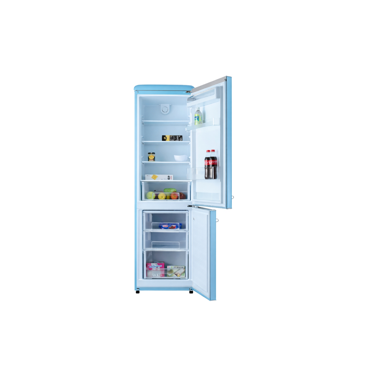 Nikkei GNCBV310LB Frigorifero combinato Retrò 300Lt Ventilato Classe E - Azzurro