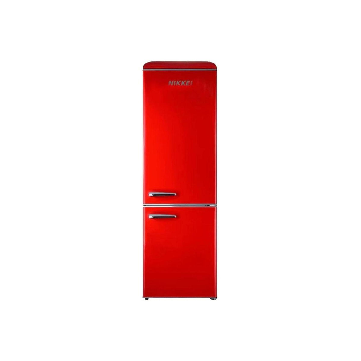 Nikkei GNCBV310RE Frigorifero combinato Retrò 300Lt Ventilato Classe E - Rosso