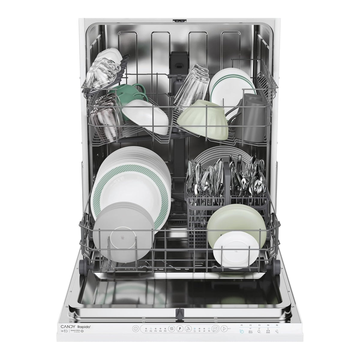CANDY CI 3E53E0W LAVASTOVIGLIE DA INCASSO A SCOMPARSA TOTALE 13 COPERTI INVERTER CLASSE E - CI3E53E0W