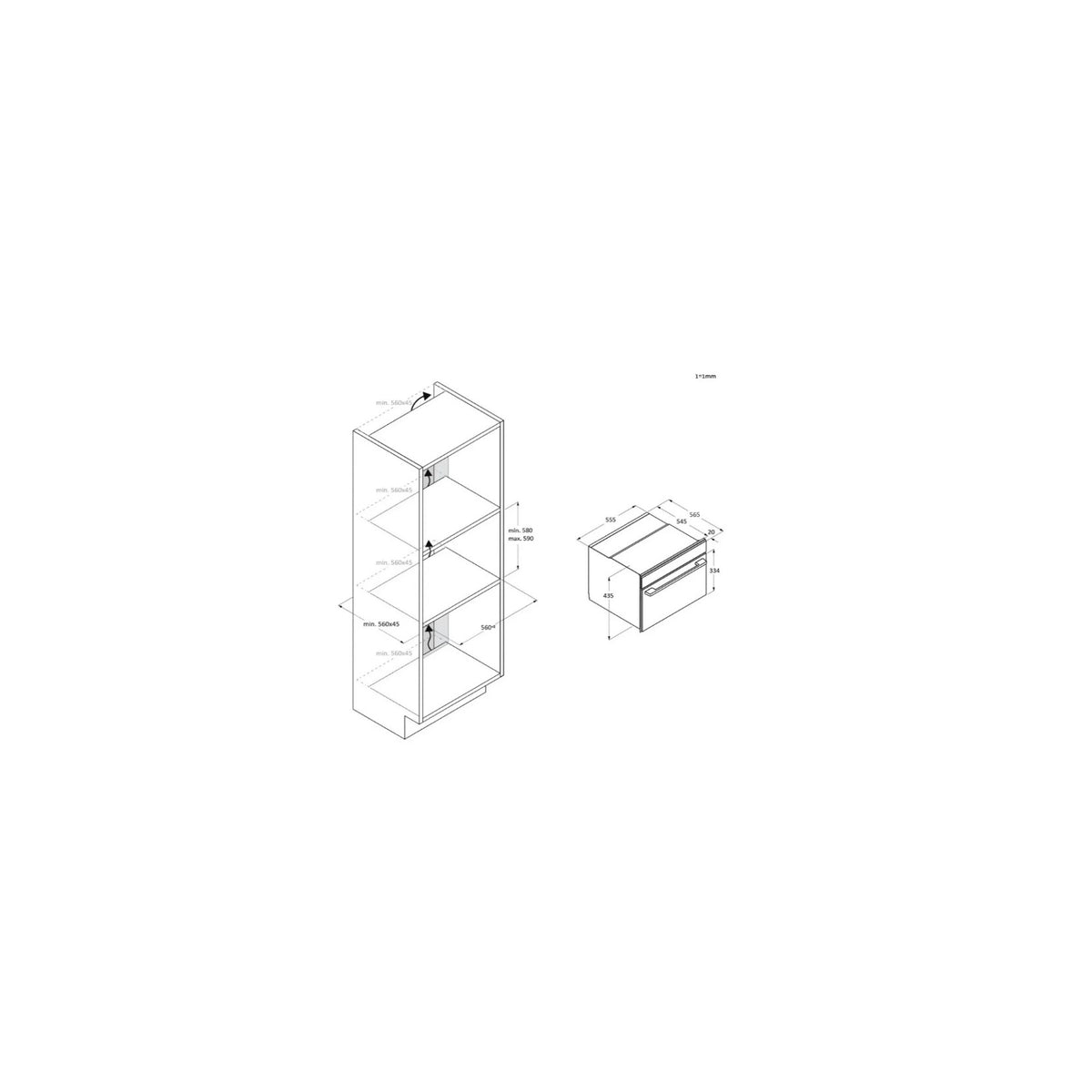 Candy CA4MWP9G6NQB Forno microonde da incasso combinato con grill 44Lt 900 watt - Inox