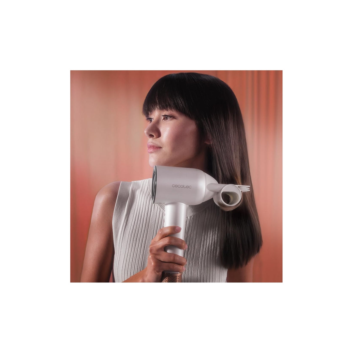 CECOTEC DryGlam Waves Asciugacapelli con motore Brushless 1600W e testine effetto coanda 4in1 - DRYGLAMWAVES/CHAMP