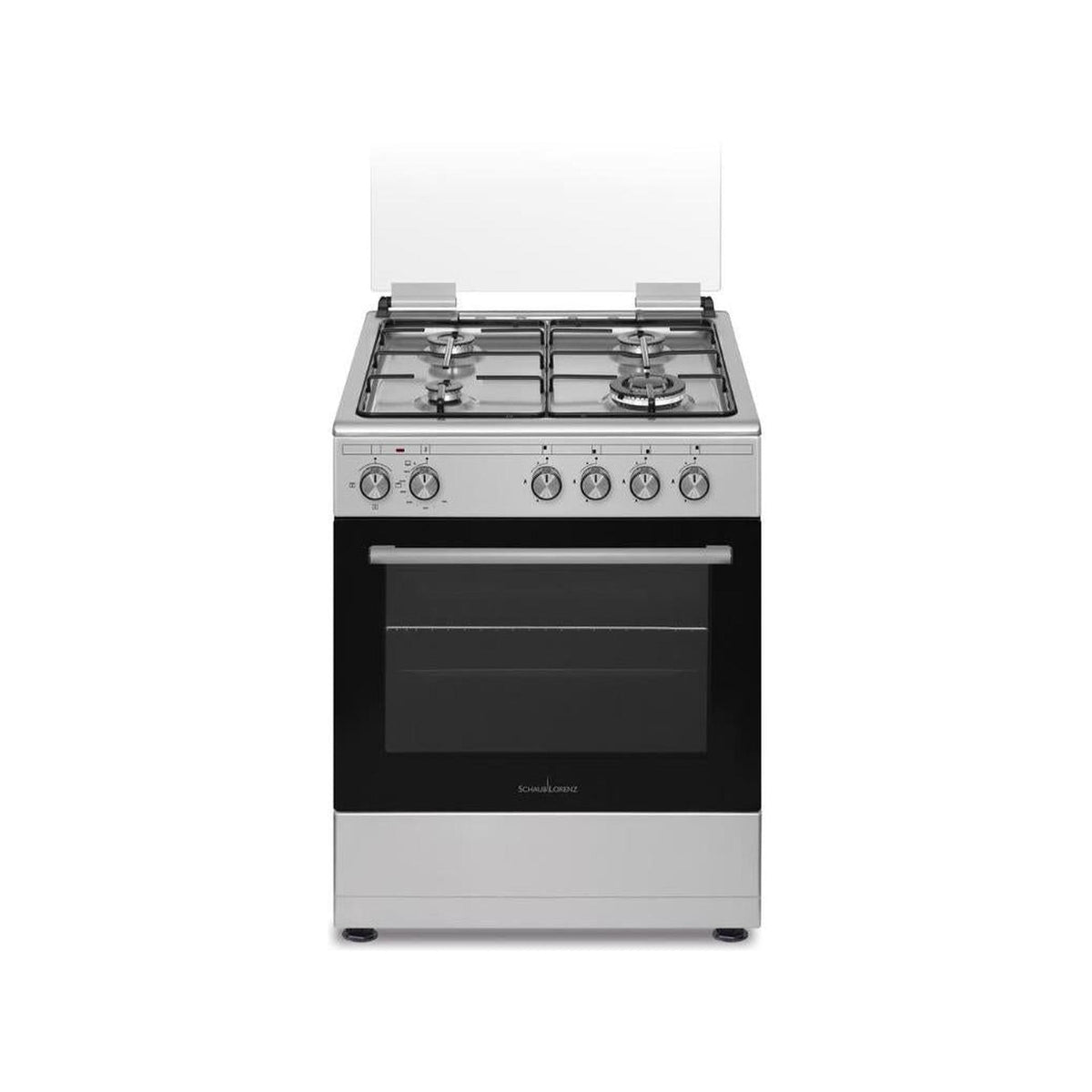 OUTLET SCHAUB LORENZ SS631GEX Cucina 60x60 4 Fuochi, Forno Elettrico Multifunzione Classe A, Inox - CON DIFETTI