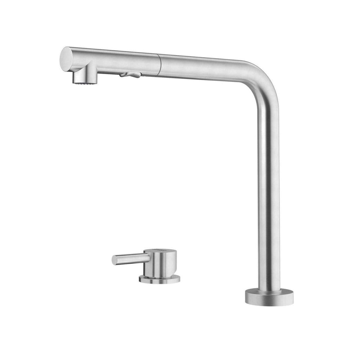 Franke Mythos 115.0731.378 Miscelatore da Cucina Sottofinestra con Bocca Estraibile Acciaio Inox