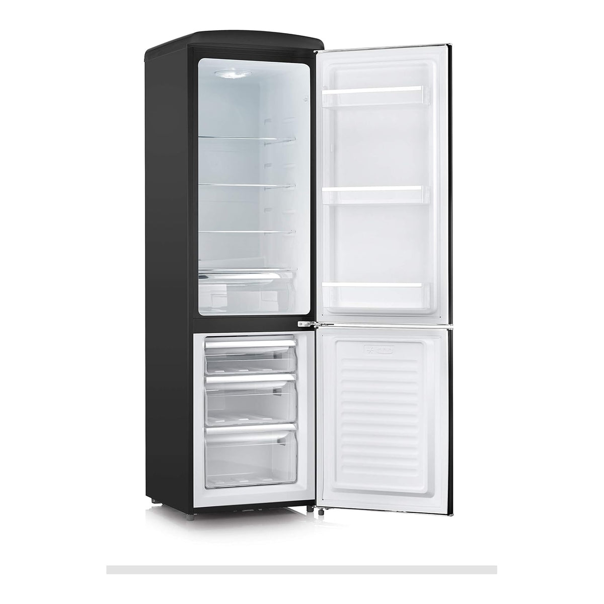 Severin RKG 8918 Frigorifero Combinato Retrò 244Lt Cerniere a Destra Classe D Nero