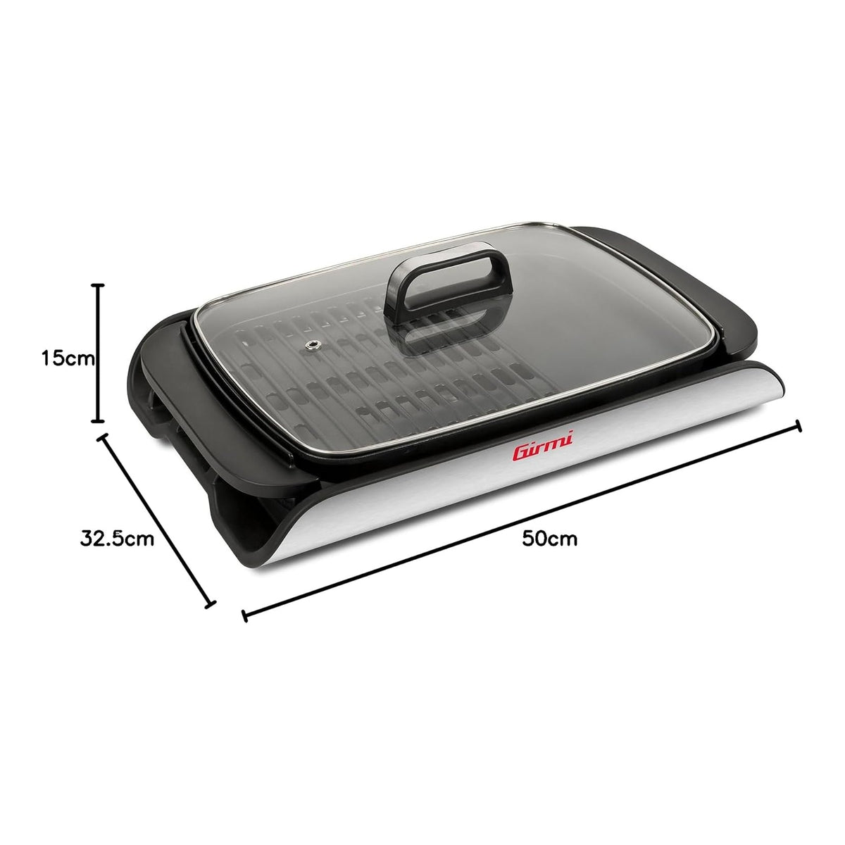 Girmi BQ91 Griglia barbecue elettrica 2000W con coperchio