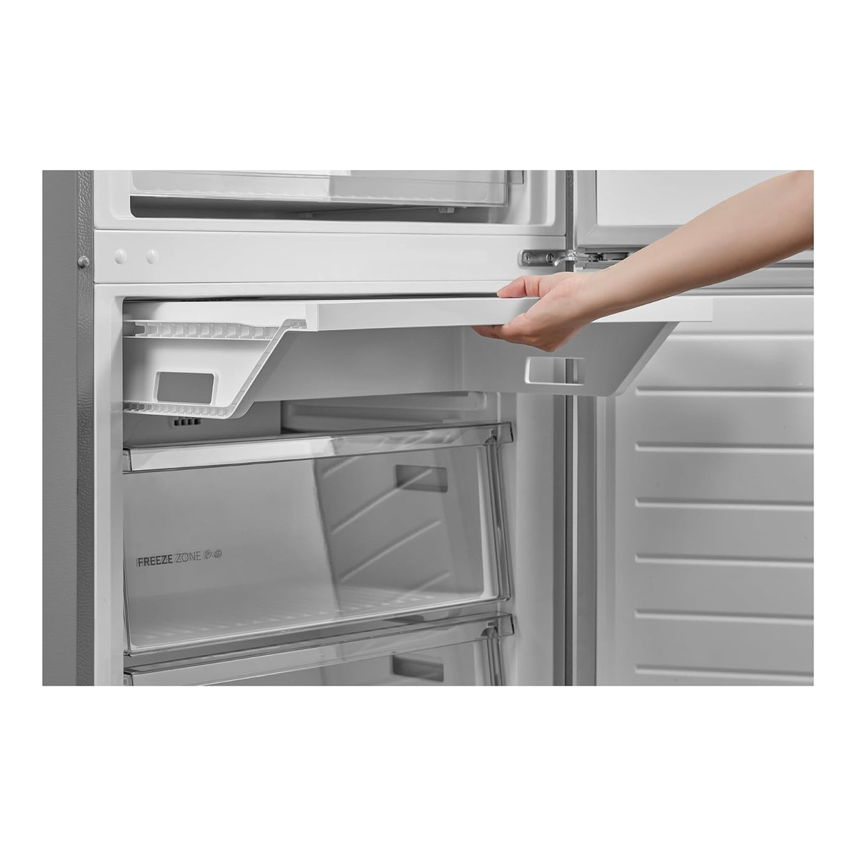 Midea MDRB593FGE46 Frigorifero Combinato 435L Total No Frost Classe E Inox