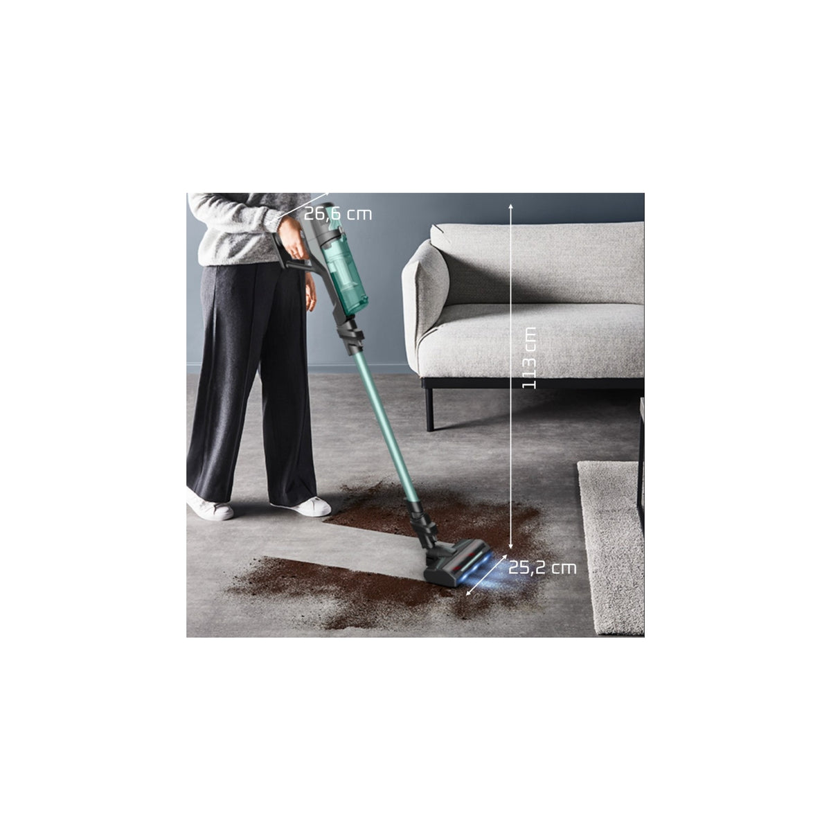 Rowenta RH1833E0 X-Force 8.80 Aspirapolvere Senza Filo Pulizia Potente 100AW