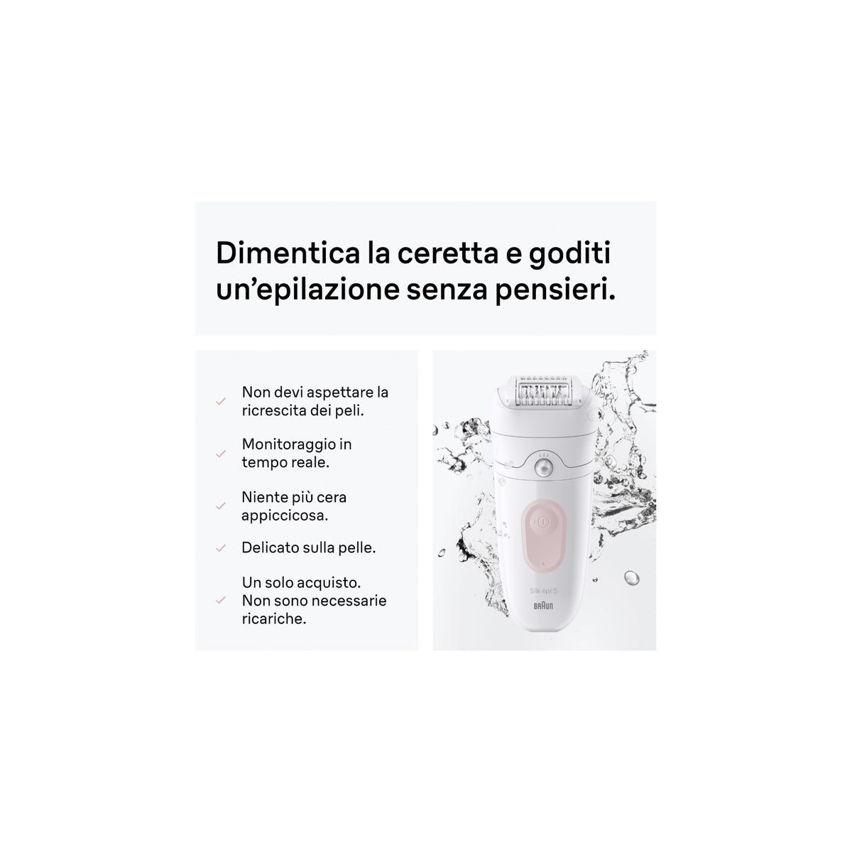Braun S-EPIL5041 Silk·épil 5 5-041 28 pinzette Bianco