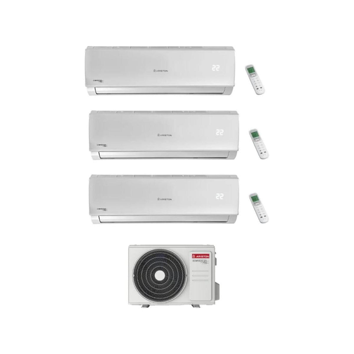 Ariston PRIOS TRIAL 80 XD0C-O Kit Climatizzatore Trial Split 12000+12000+12000 BTU R32 A++/A+ WiFi Optional