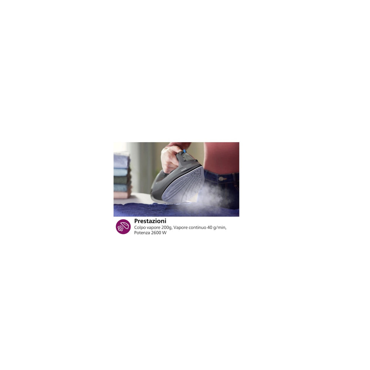 PHILIPS DST3041/80 FERRO DA STIRO A VAPORE 2600W SERBATOIO 300ML