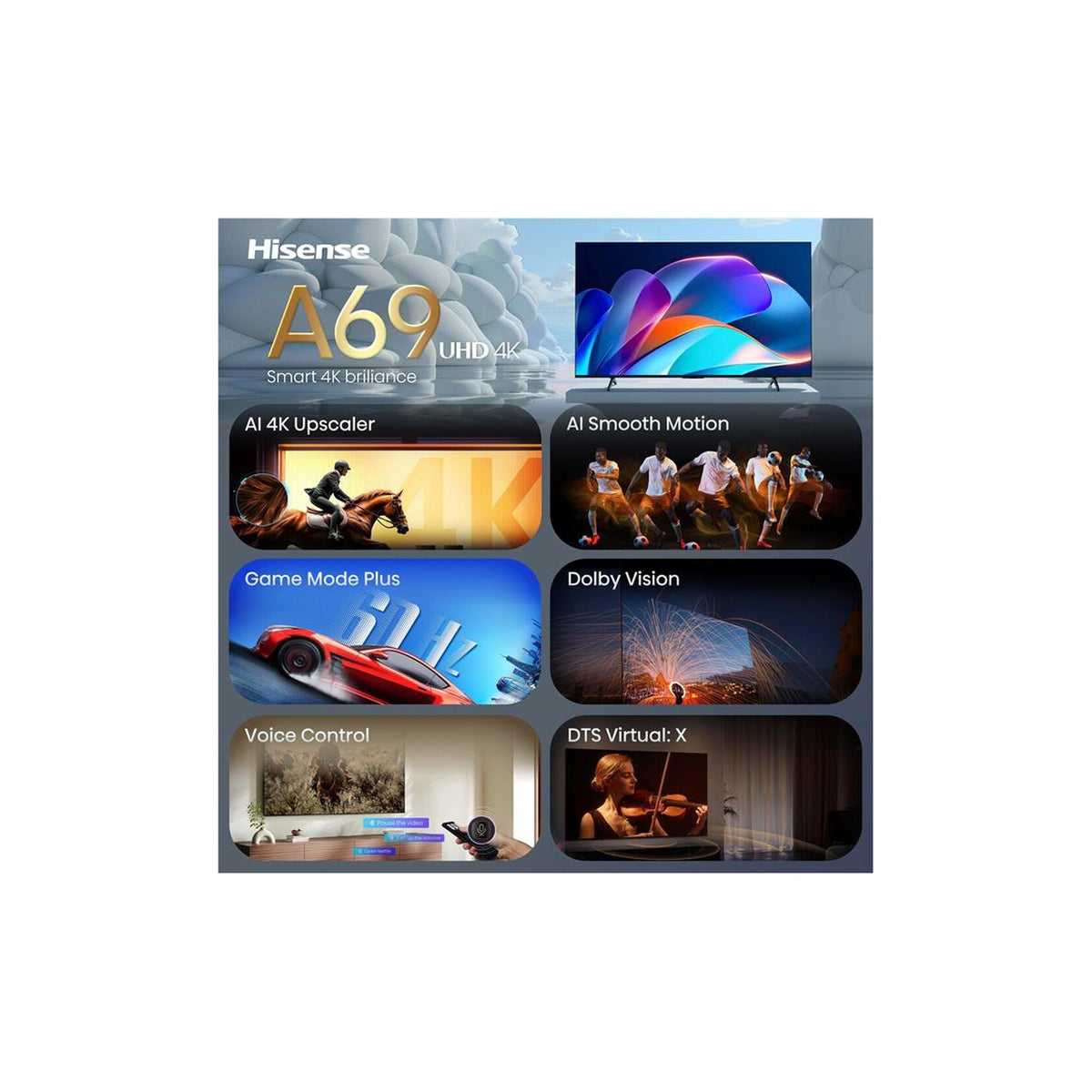 HISENSE 65A69S Tv Led 65" Ultra HD 4 K Smart tv