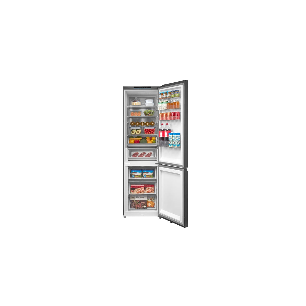 Midea MDRB541EIA45 Frigorifero Combinato 400L Total No Frost Classe A Inox