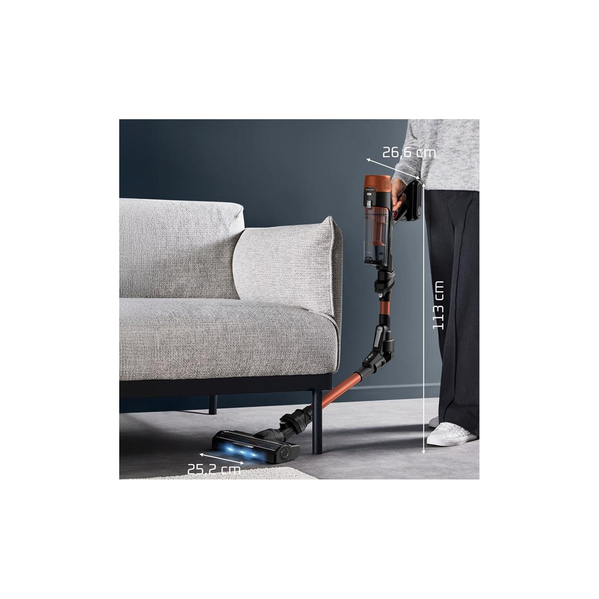 Rowenta RH7A73E0 Scopa Elettrica Senza Filo 300 watt Copper Orange