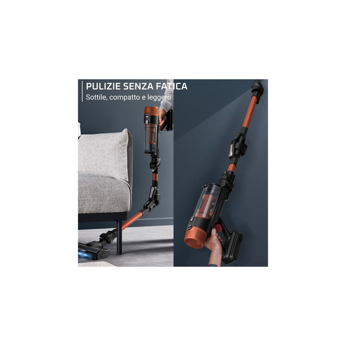 Rowenta RH7A73E0 Scopa Elettrica Senza Filo 300 watt Copper Orange