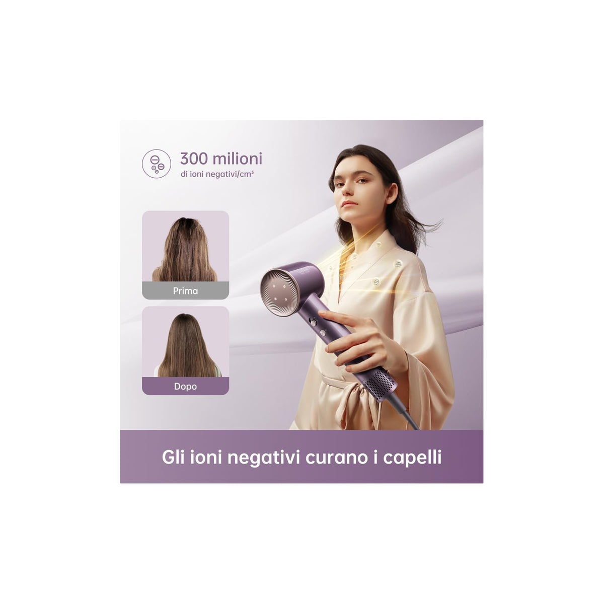 Dreame GLORYCOMBO Asciugacapelli ad alta velocità Glory Combo Viola