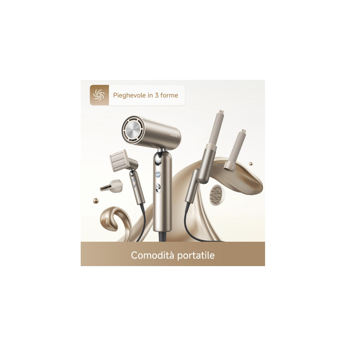DREAME POCKETPRO2 Asciugacapelli POCKET PRO 2 HAIR compatto e pieghevole