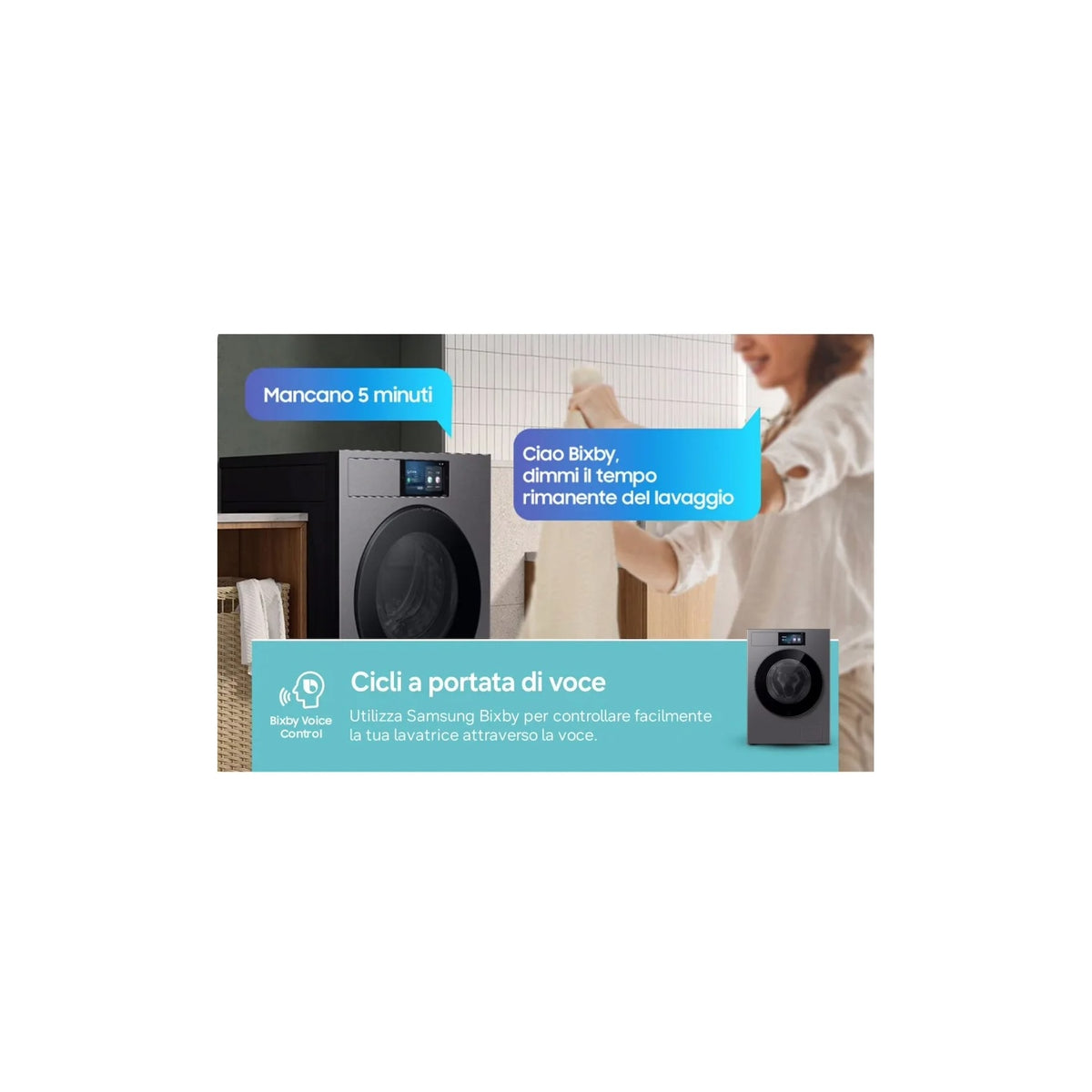 Samsung WF90H09C4ST2 Lavatrice 9 kg 1400 giri classe A - Colore Nero