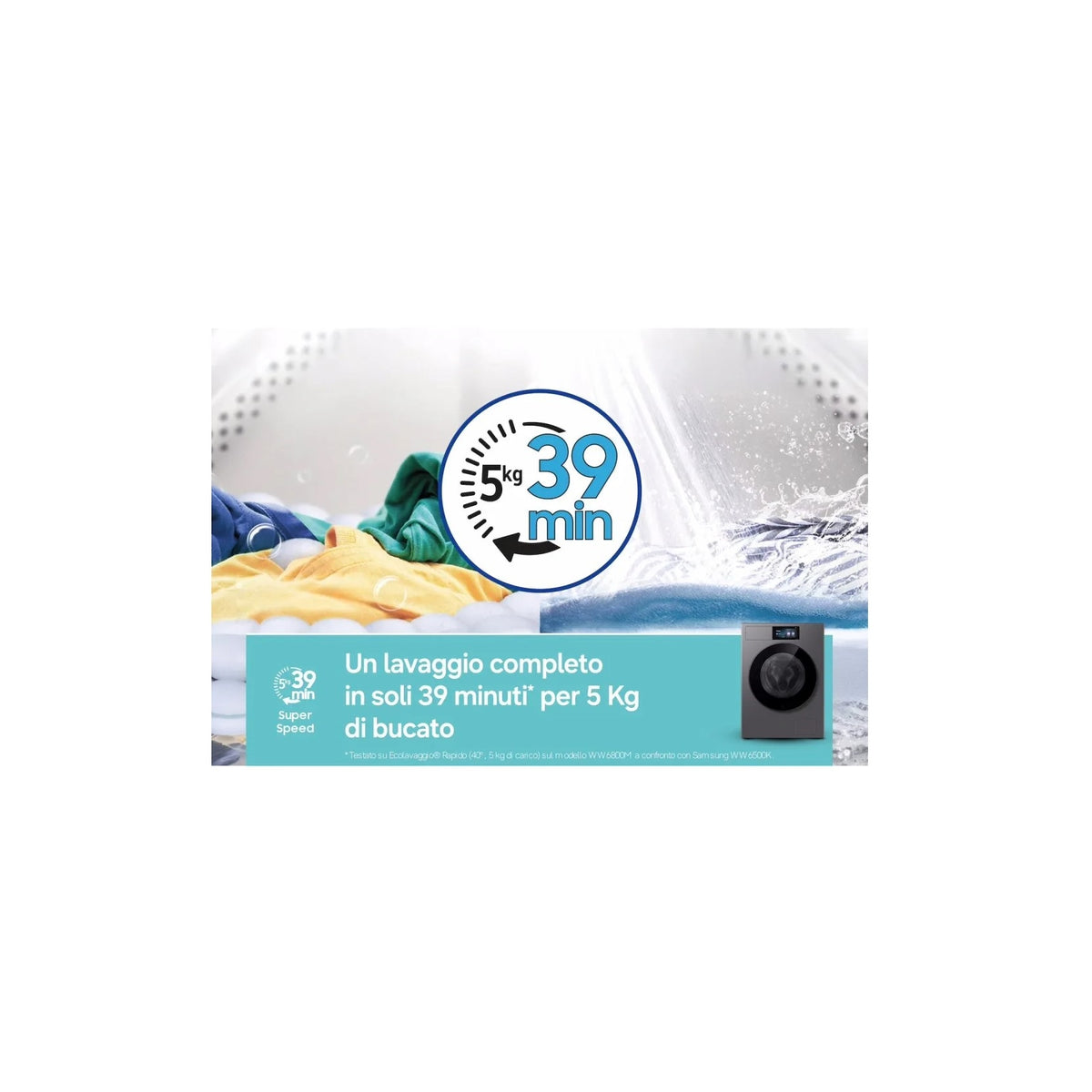 Samsung WF90H09C4ST2 Lavatrice 9 kg 1400 giri classe A - Colore Nero